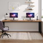 180cm Extra Long Computer Desk, 2 Person Office Desk with Heavy Duty Metal Frame