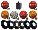 LAND ROVER DEFENDER NAS 6 REAR 95MM COLOURED LED LAMP LIGHT UPGRADE KIT