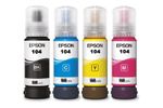 Epson Original Genuine 104 Ink Set for Ecotank Printers ET-2860 ET-2870 ET-2876