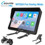 Carpuride W702H Wireless CarPlay Android Auto Navigation Screen for Harley Moto