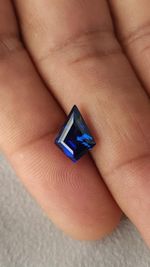 Thai Precision Cut 12x9mm 3ct VVS Royal Blue Lab Grown Sapphire Gemstone
