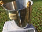 Deutz Champagne Ice Bucket: Extra Large Aluminum Cooler with Brass Plaques