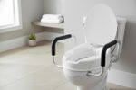 Pepe 4" Raised Toilet Seat with Handles, Toilet Seat Riser for Elderly/infirm