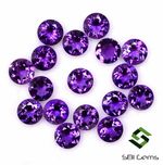Natural Amethyst Round Cut 4 mm Lot Calibrated Untreated Faceted Loose Gemstones