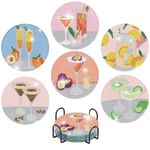 BEAYIOU 6 Pcs 5D Diamond Painting Coasters Kits 3.93 x 0.08 inches, Jxbd24