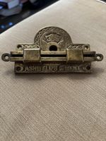 Antique Victorian Brass Sliding Bathroom Restroom Door Lock Bolt Ashwell’s
