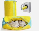 Durable Shoe Washing Machine Bag for All Shoe Types -Yellow with Blue Zipper UK