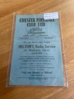 Chester v New Brighton  1949-50 League Division 3 North Programme played 4/2/50