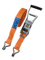 5000kg Heavy Duty 10m 50mm Ergo Ratchet Straps Claw / J Hook Tie Down Orange
