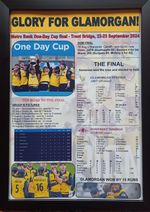 Glamorgan CCC Metro Bank One-Day Cup winners 2024 - souvenir print