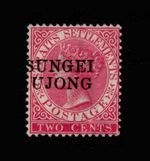 SUNGEI UJONG 1885-90 2c ANTIQUE "G", SG 45b, MINT, CORNER BEND, RARE, CAT. £950