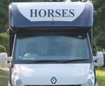 2 x HORSES Horsebox Sticker | Horse Trailer Decal | Large Vinyl Horsebox Graphic