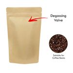 Kraft Paper With Valve  Bag Stand Up Pouches Coffee Bag Seeds Nuts Heat Seal Bag