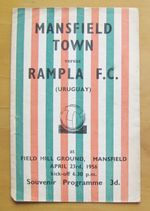 MANSFIELD TOWN v RAMPLA Friendly 1955/1956 *Good Condition Football Programme*