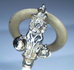 1926 Sterling Silver Lion Baby Rattle Crisford & Norris Birmingham Hallmarked