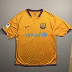 Nike Barcelona Football Shirt 2006 Away Vintage Orange Mens Large 
