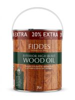 Fiddes Exterior High Build Wood Oil 3L (2.5L+20% Extra) Decking Joinery