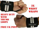 2x Immortal Choice Weight Lifting Wrist Wraps Supports Gym Training Fist Straps