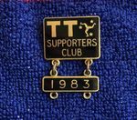 Motor cycle road racing badge Isle of Man T.T. 1983 year bar ref.1285