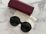 Gucci GG1081S Women’s Round Sunglasses Oversized Black 100% Authentic RRP £350