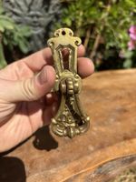 Antique Brass Door Knocker Victorian Archibald Kenrick & Sons Style Keyhole Back