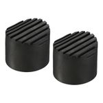 2Pcs 64mm ID Rubber Telescopic Ladder Non-Slip Feet Mat Pad Cover Cushion Black