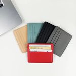 Slim PU Leather Card Holder Wallet Multi-Slot ID Bank Credit Card Case Unisex