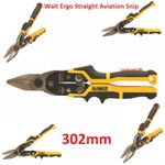 Genuine DeWalt Ergo Straight Aviation Snips Cuts Multi Material Toll 302mm - AZ