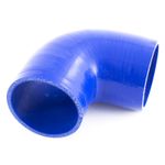 90 Degree Silicone Hose Elbow Bend 60mm Blue Rubber Coolant Radiator Pipe