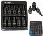 US Pro 10pc Impact Hex Socket Bit Set 1/2'' Drive 4mm to 19mm Allen Key Sockets