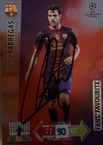 Cesc Fabregas FC Barcelona Hand Signed Panini Adrenalyn XL 12/13 UCL Card