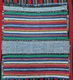Handwoven Rag Rug 80x370 cm. Bulgaria, Bulgarian Vintage Colorful Loom Textile
