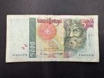 Banco De Portugal 5000 Escudos (3rd Print) Vintage Banknote 1995-1998