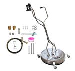  24" Pressure Washer Surface Cleaner Rotary Flat Patio Cleaner Stainless Steel