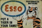 Retro Metal Sign, Garage, Man Cave, She Shed, Bar  30cm x 20cm ESSO Tiger