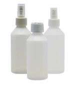 Empty Bottles Natural Cylindrical HDPE 250ml 20 Pack Various Spray Heads