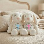 Personalised Christening Bunny Soft Toy | Custom Baptism Gift for Boys & Girls