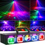 KeoBin 6 in 1 Disco Lights 【RGBWA & UV Strob + Disco Ball Light】 100+ Lighting P