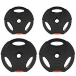 SPORTNOW Weight Plates Set for Home Gym, 2 x 10kg, 2 x 5kg, Black