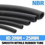 Black Smooth Nitrile Rubber Tube ID 2-25mm Fuel Petrol Diesel Oil Tube Hose Pipe