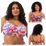 Elomi Savaneta Balcony Bikini Top Underwired Supportive Plus Size Swimwear 80130