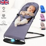 Baby Bouncer Newborn Balance Soft Durable Infant Chair Rocking Seat Foldable UK