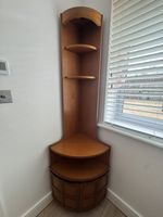 Mid Century Modern Teak Corner Cabinet By Nathan