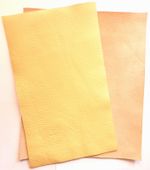 2mm Thick Yellow Daffodil Pebble Grain Cowhide Leather Offcuts