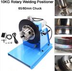 10KG Rotary Welding Positioner Turntable Foot Pedal 65mm 80mm 3 Jaw Chuck 220V