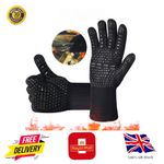 Oven Gloves BBQ - Pizza 1472℉ Extreme Heat Resistant, Food Grade Kitchen Grill