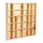 1 x Plain Wooden Tray 28 Compartments Shelf Caddy Storage Tray Unit PD14