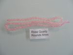 GEMSTONE ROSE QUARTZ ROUNDS 6mm - 1 STRAND - JEWELLERY MAKING - BRAND NEW