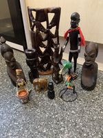 Vintage/antique African Male And Female Ebony  Wood Carving sculptures. Masks