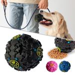 Pet Dog Cat Chewing Feeder Tough Sound Giggle Ball Toy Treat New UK-